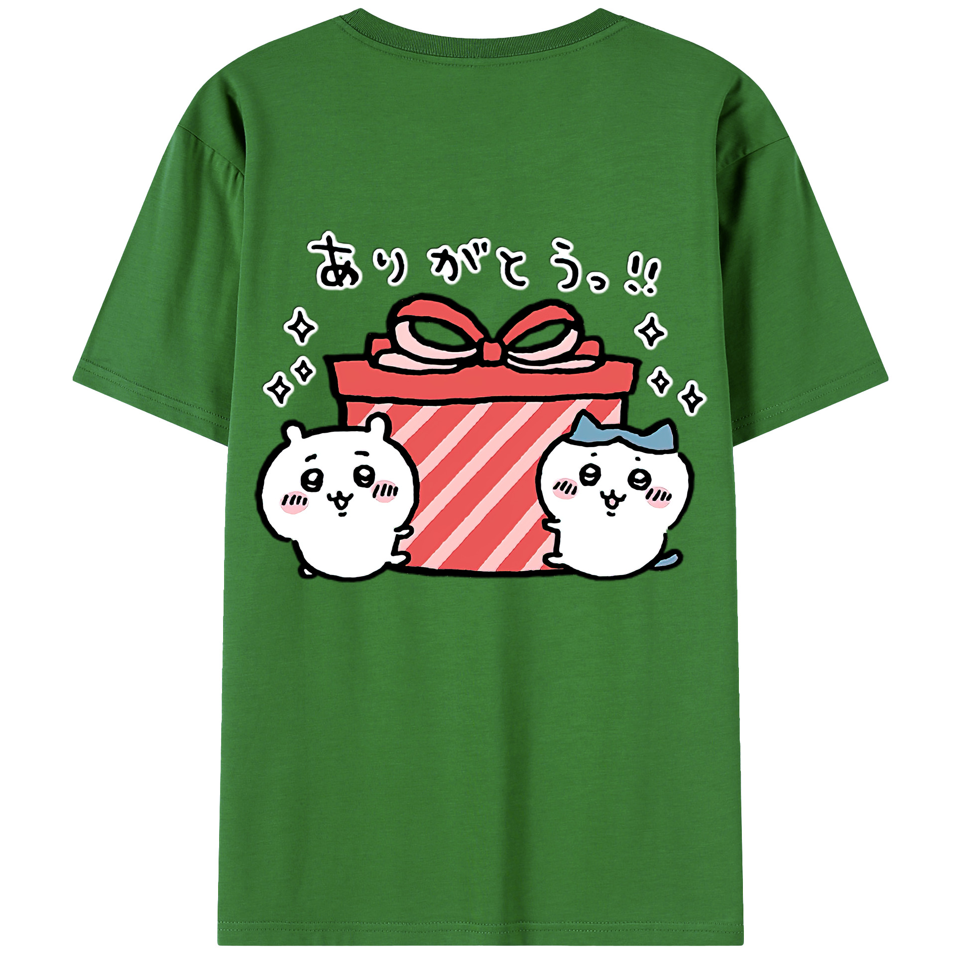 （画像用） ちいかわ ハチワレ Chii-kawa hachiware レディース半袖Tシャツ(バックプリント)